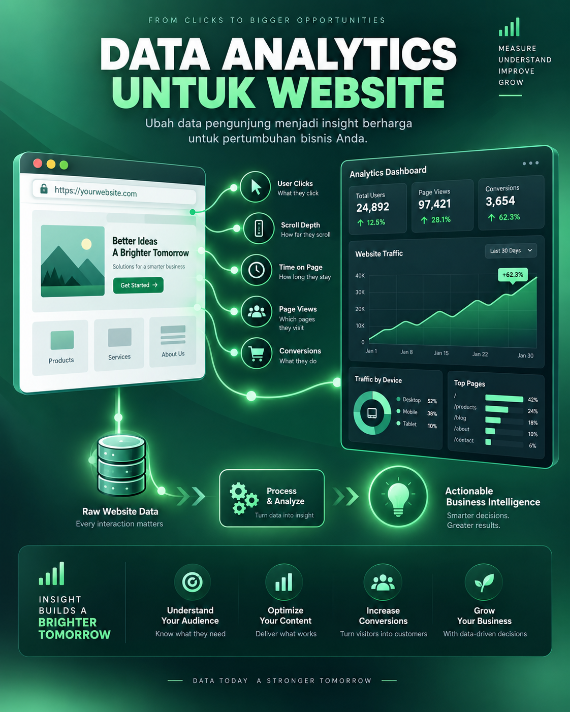 Website Anda Bukan Sekadar Pajangan: Jadikan Data Analytics Mesin Pengambilan Keputusan Bisnis